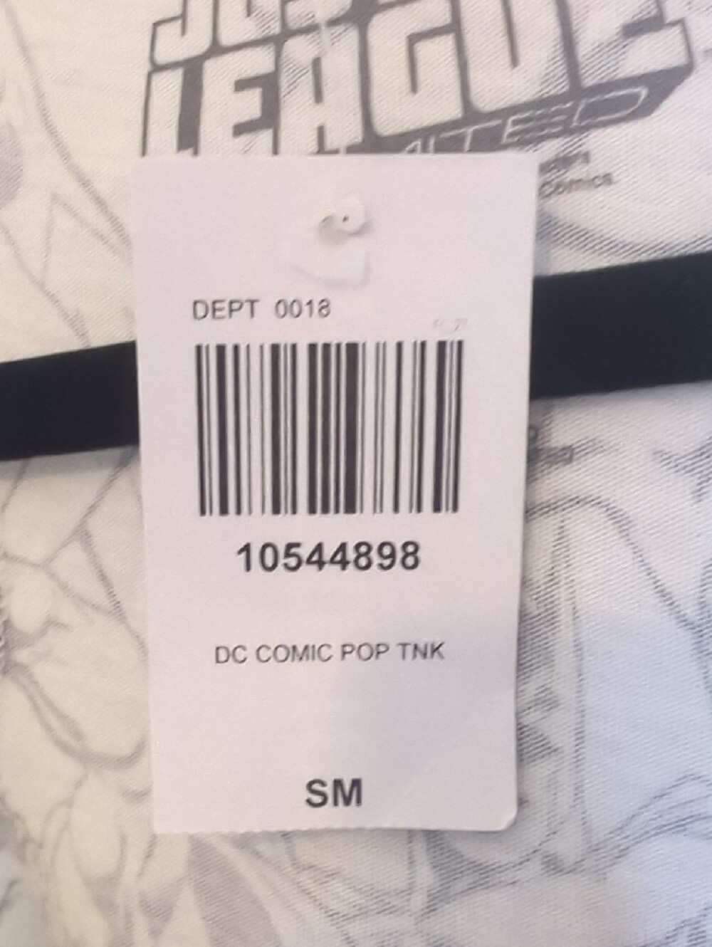 Hot Topic Justice League Comic Tank Top in White, Black, Blue, Red, Yellow - Picture 6 of 6